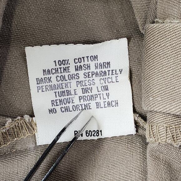 Vintage 80s Cherokee Pants Womens 18 Tan Brown Pleated Tapered Bareback Preppy - Picture 6 of 11